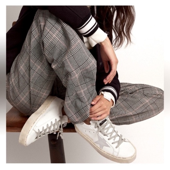 Golden Goose Deluxe Brand White Sneakers with Silver Star